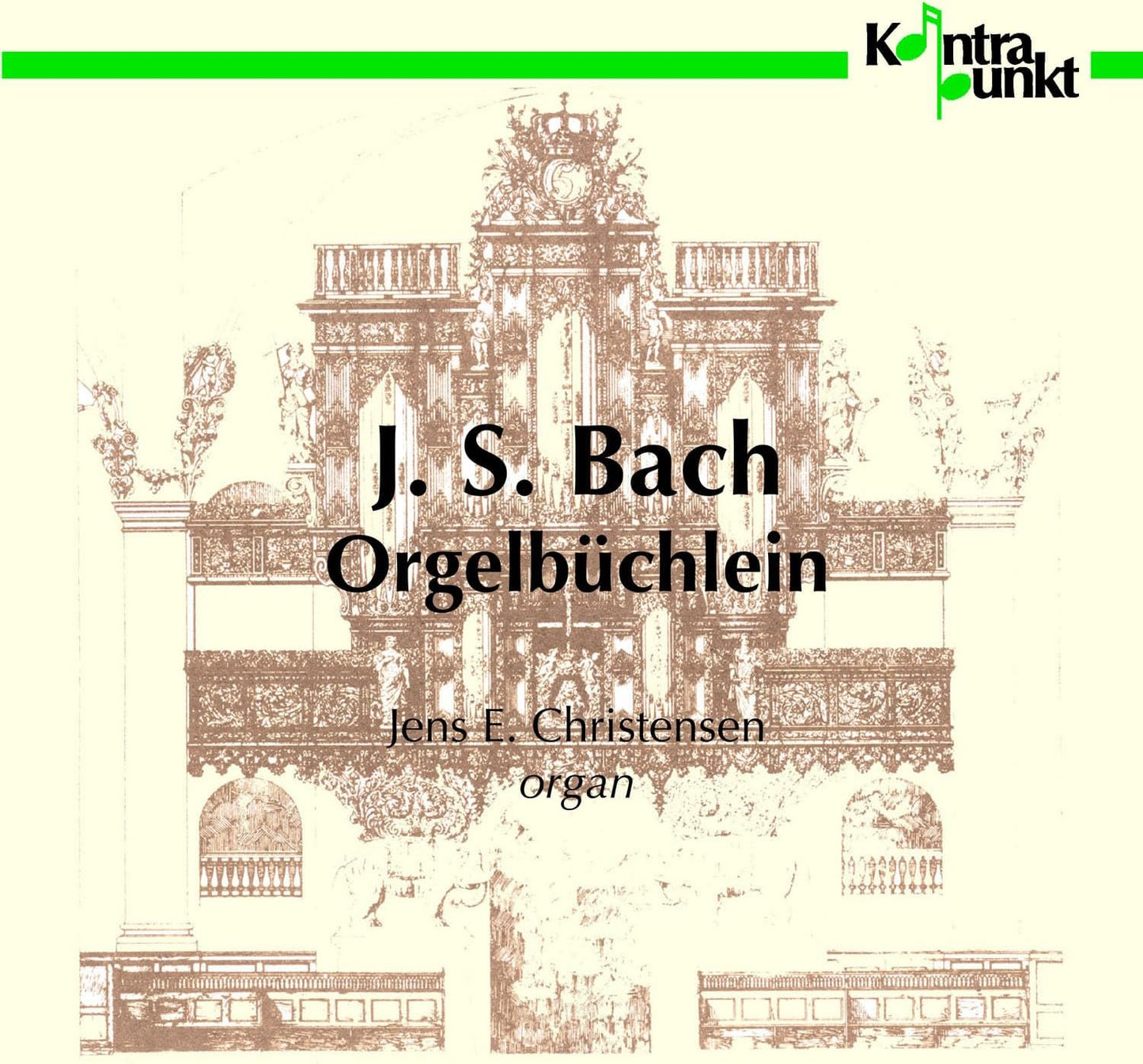 CD cover featuring a line drawing of a pipe organ with text overlay.