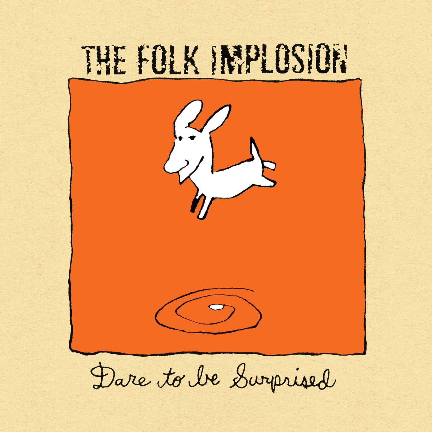Album cover: orange background, white rabbit illustration, and text.
