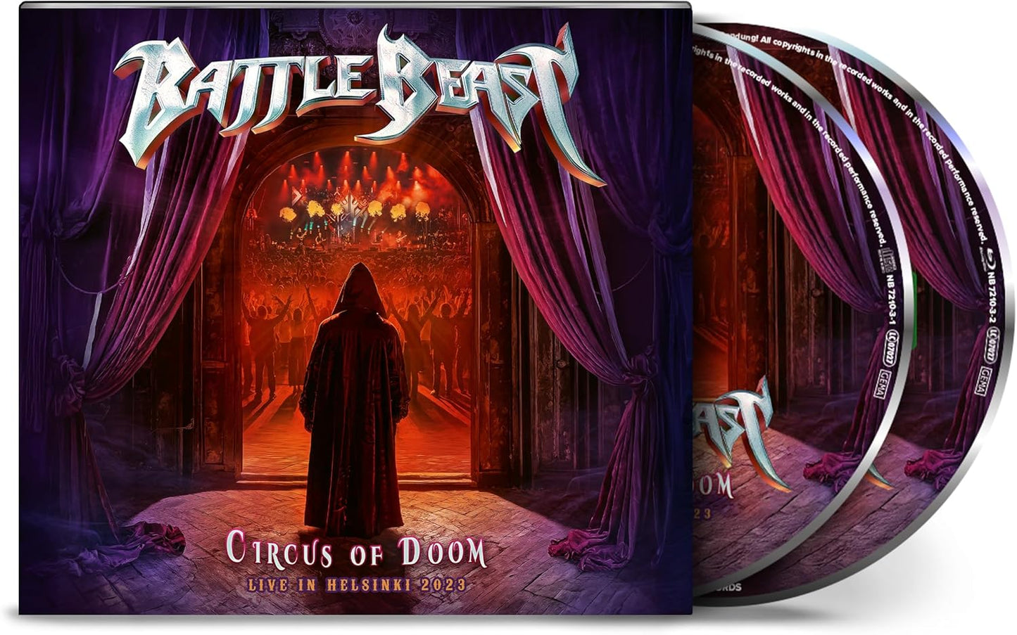 Blu-ray case for Battle Beast’s “Circus Of Doom Live In Helsin” concert.
