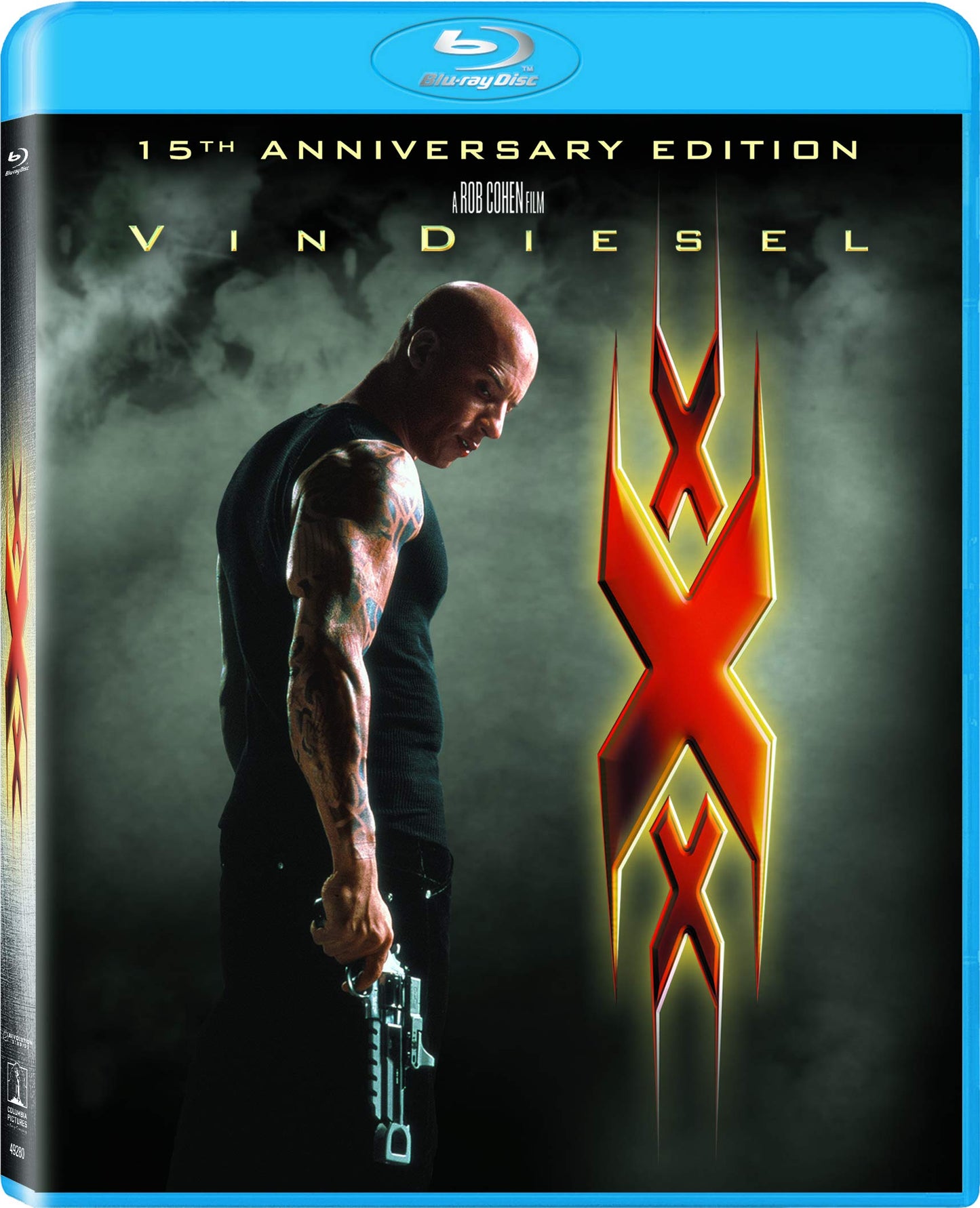 “xXx” Blu-ray cover featuring Vin Diesel holding a gun, with red X markings.