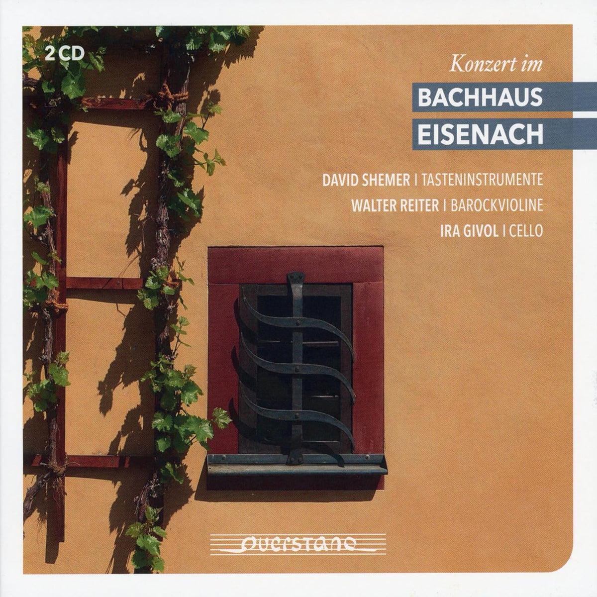 CD cover: window with vines, text listing musicians and “Bachhaus Eisenach”.