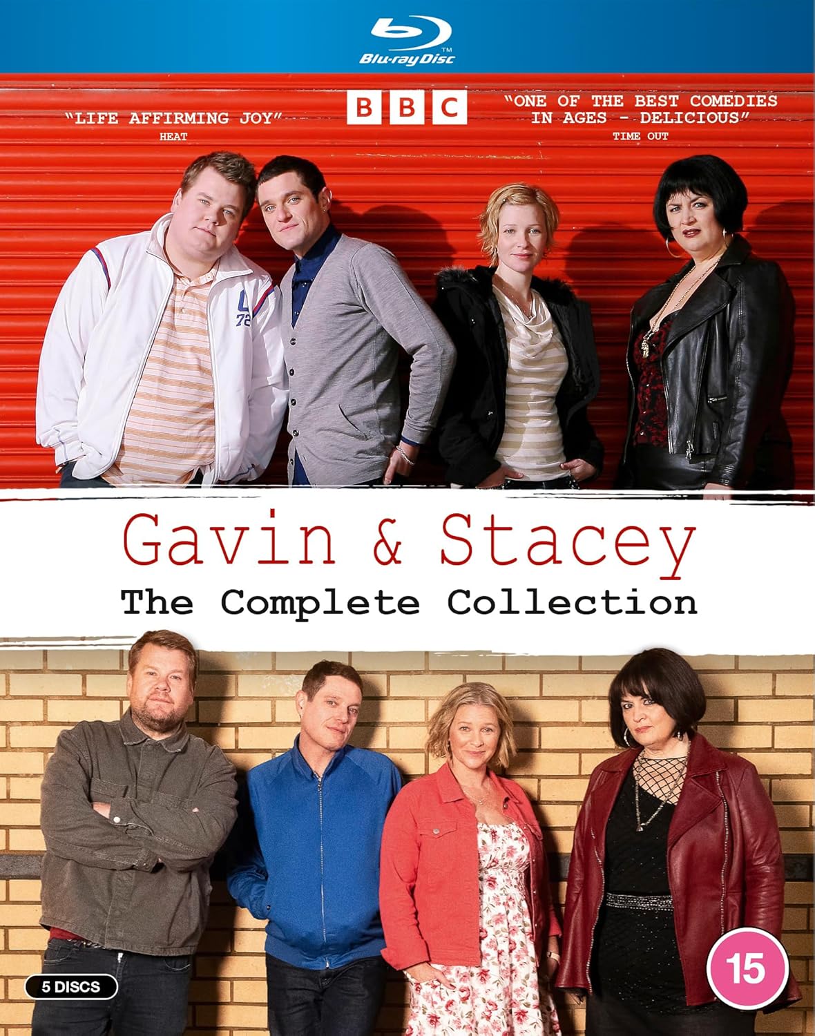 Gavin & Stacey" Blu-ray cover featuring the show’s cast in two group photos.