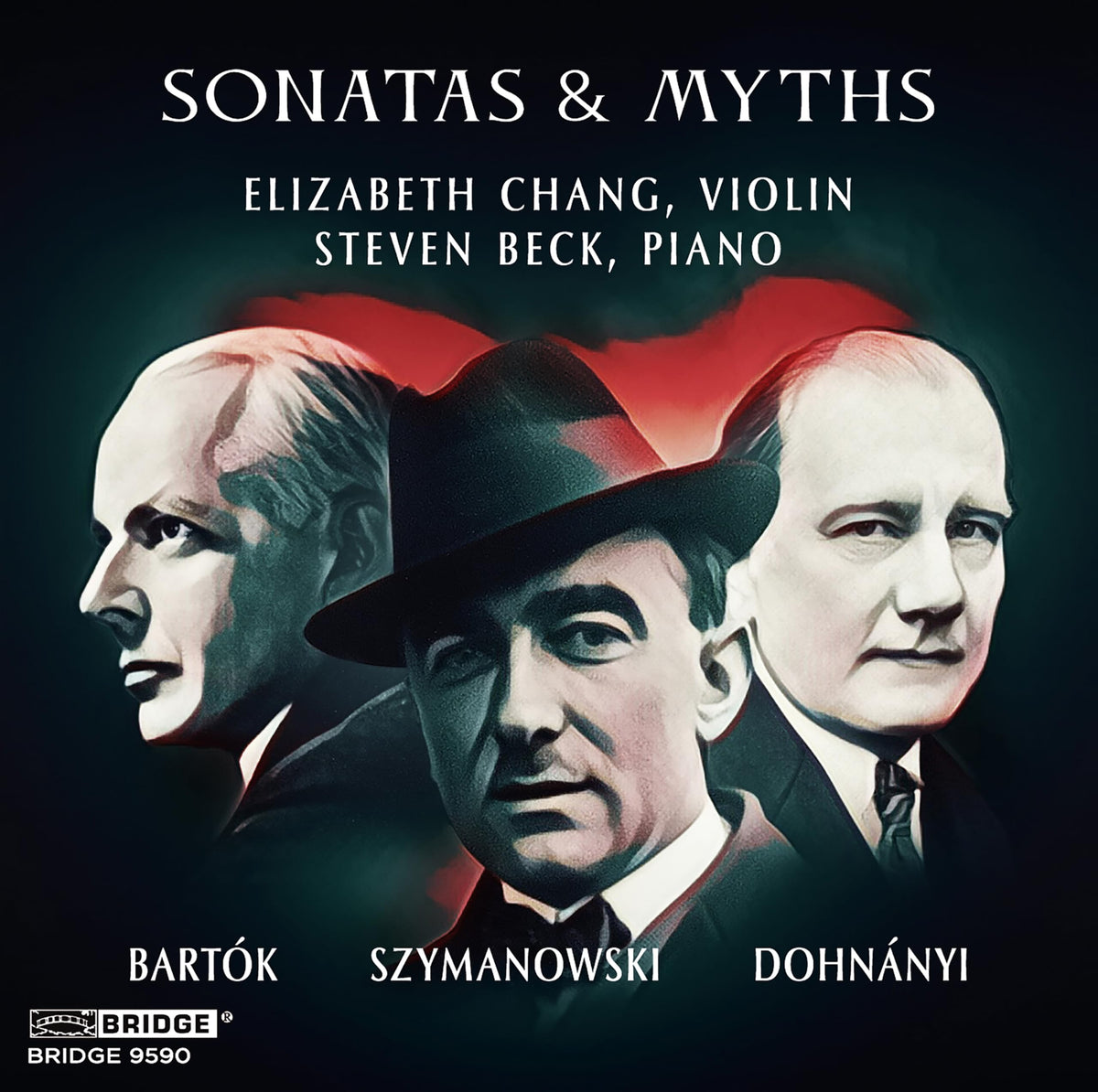 CD cover: portraits of composers and musicians Chang and Beck.