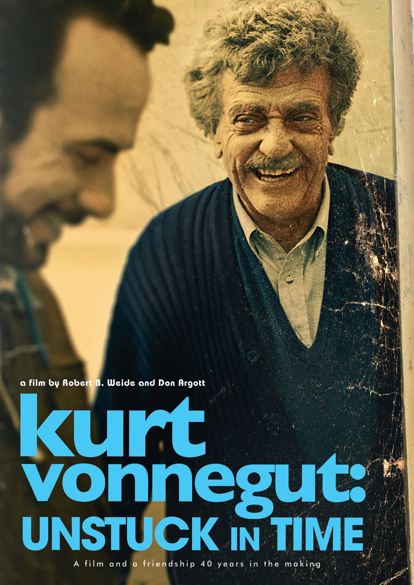 DVD cover for “Kurt Vonnegut: Unstuck In Time” featuring a portrait of Vonnegut.