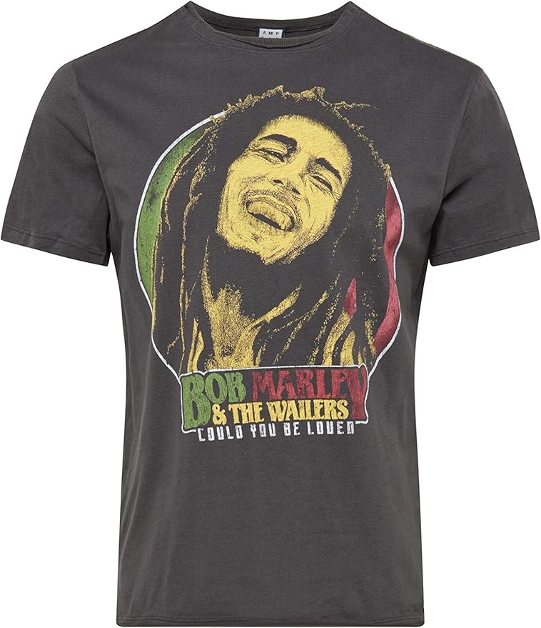 Bob Marley Will You Be Loved Amplified Vintage Charcoal X Large T Shirt