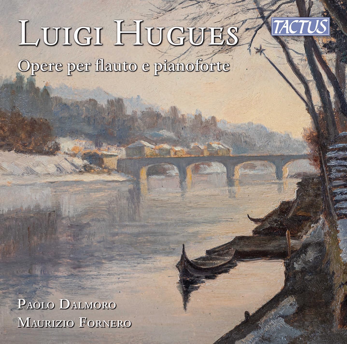 CD cover featuring a landscape painting of a stone bridge and water.