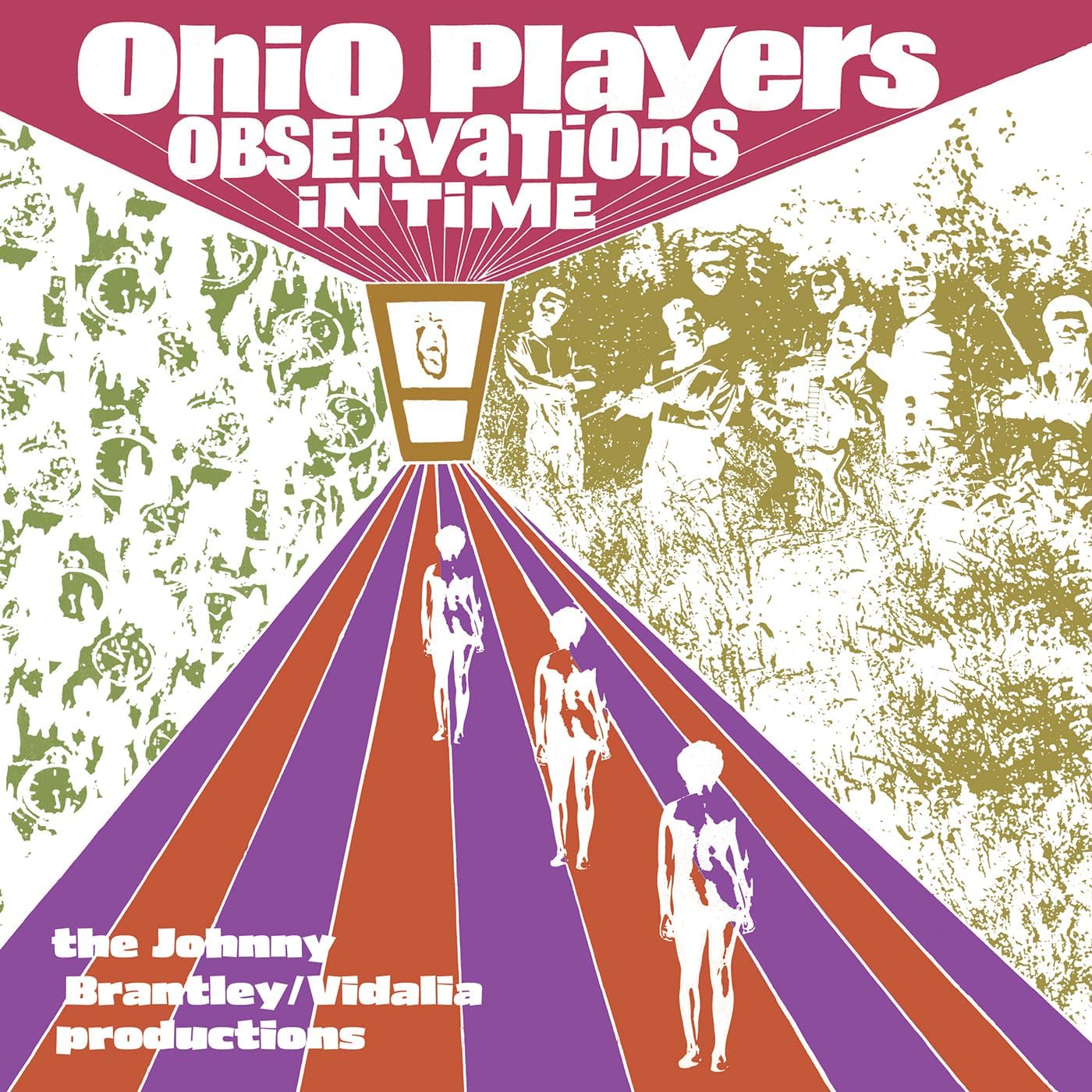 Album cover for Ohio Players’ “Observations In Time” with figures walking.