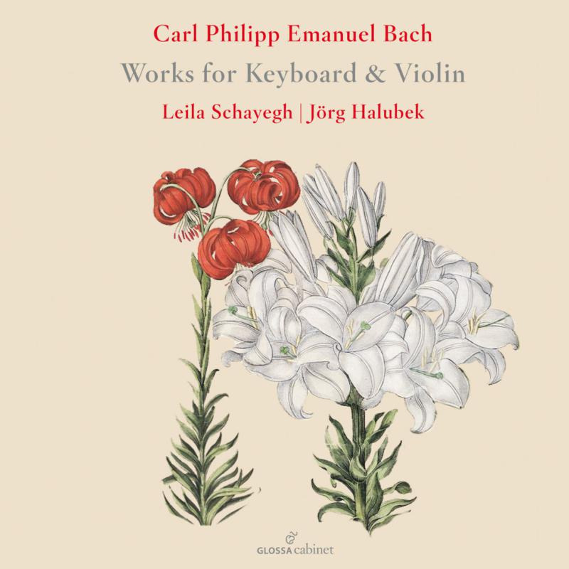 CD cover with floral illustration, featuring lilies and red poppies.
