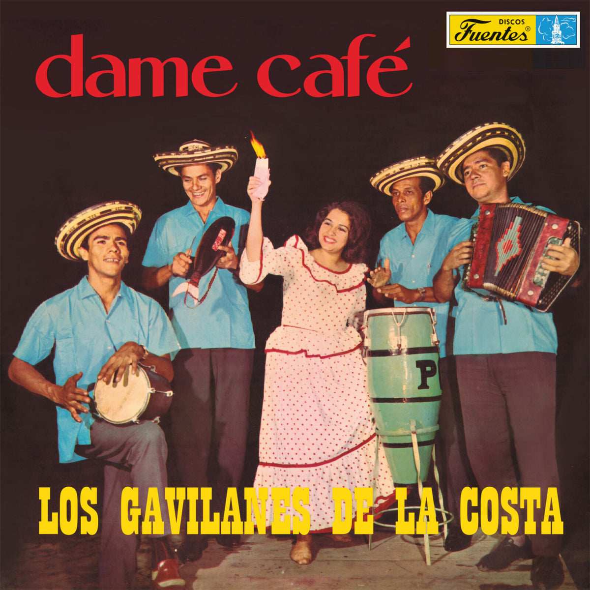 Album cover for "Dame Cafe" by Los Gavilanes De La Costa, featuring musicians.