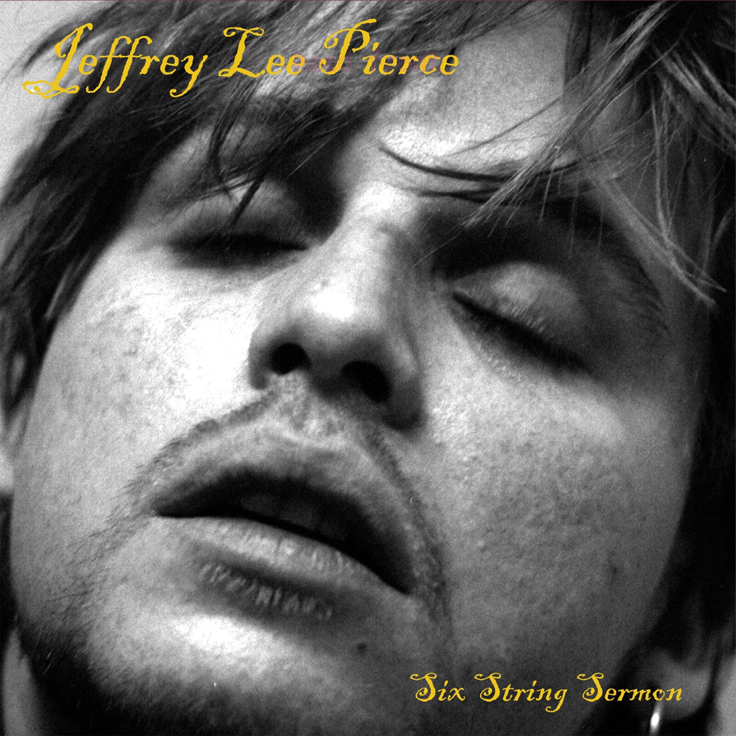 Black and white portrait of a man with the album title overlayed.
