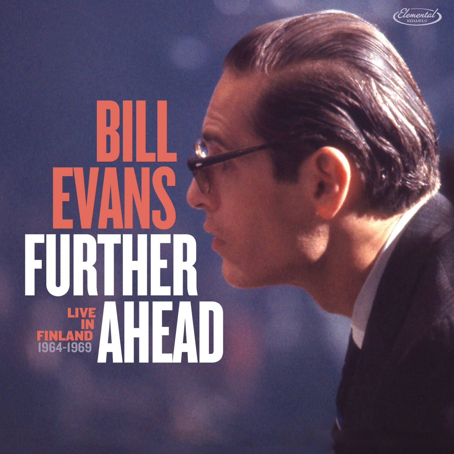 CD cover for Bill Evans' "Further Ahead" featuring a portrait of Evans.