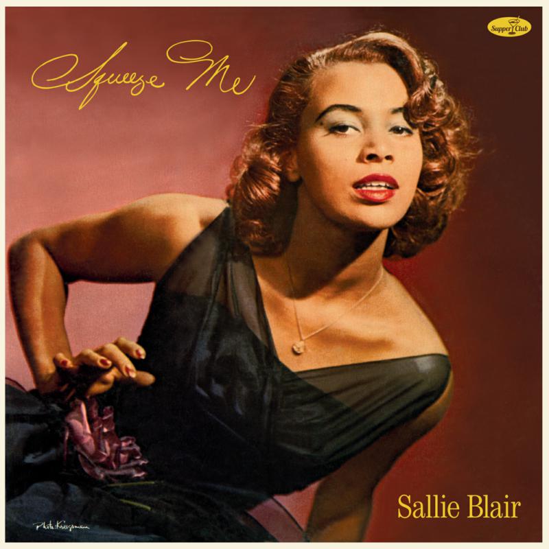 Album cover for Sallie Blair’s “Squeeze Me” featuring a portrait of the singer.