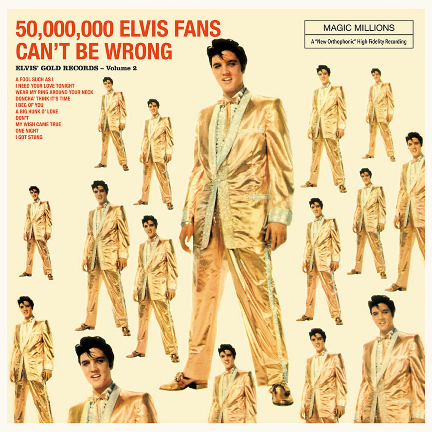 Album cover for Elvis Presley’s “50,000,000 Elvis Fans Can’t Be Wrong.”