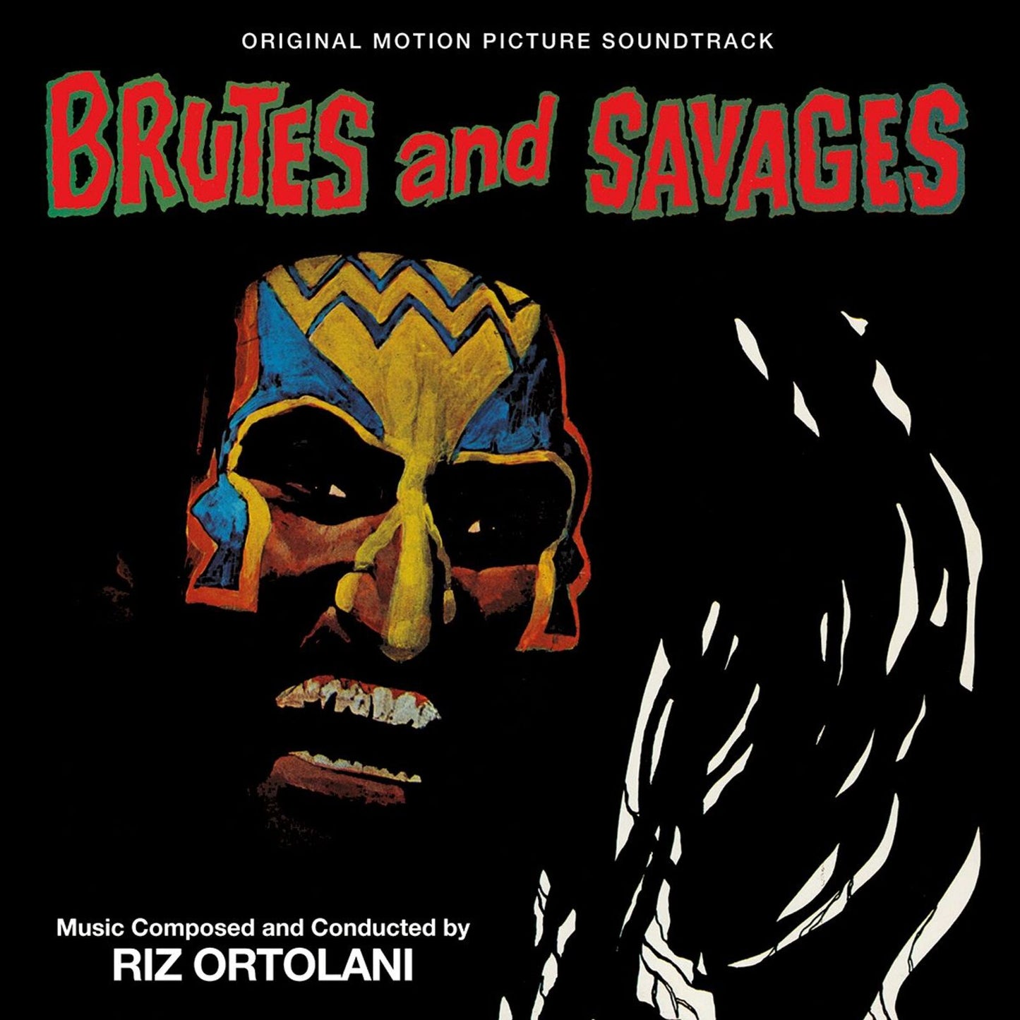 CD cover for "Brutes and Savages" soundtrack, featuring a painted skull.