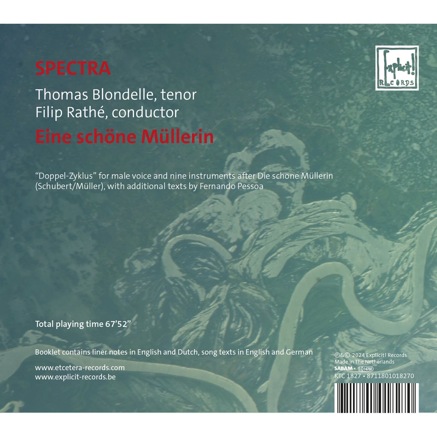 CD cover for “Eine Schöne Müllerin” by Thomas Blondelle, featuring abstract art.