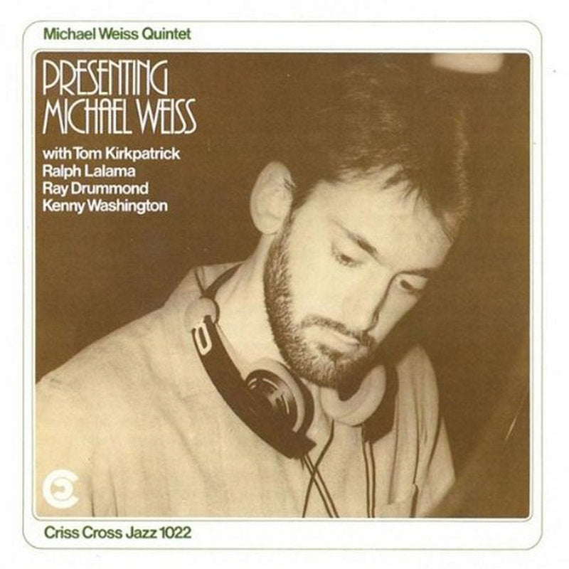 CD cover featuring a black and white portrait of Michael Weiss with headphones.