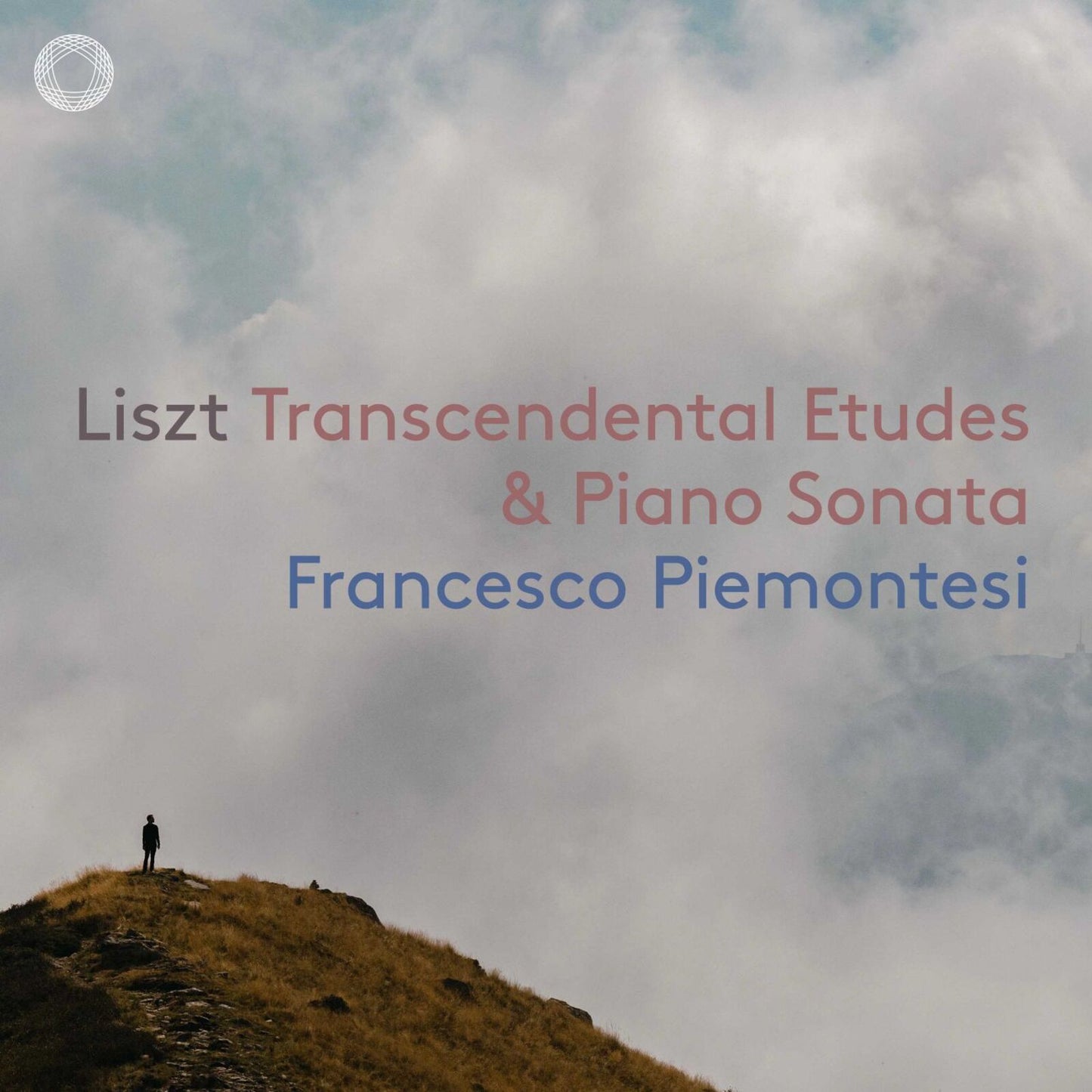 CD cover for Francesco Piemontesi performing Liszt’s piano sonata and etudes.
