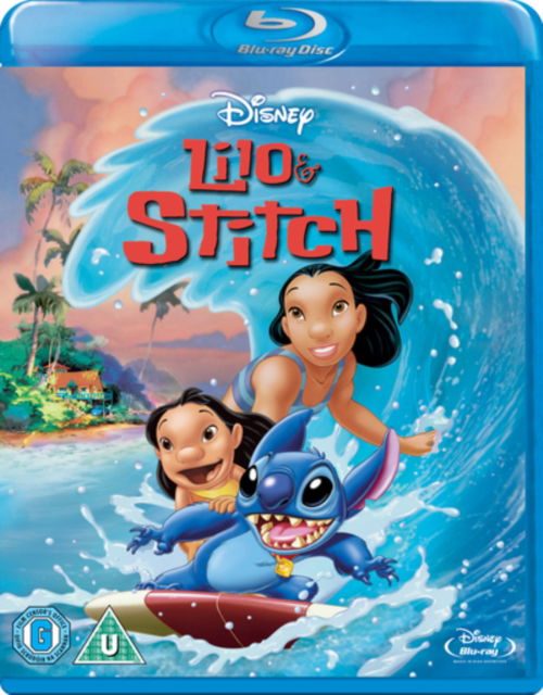 Blu-ray cover featuring blue alien Stitch with a wide, toothy grin.