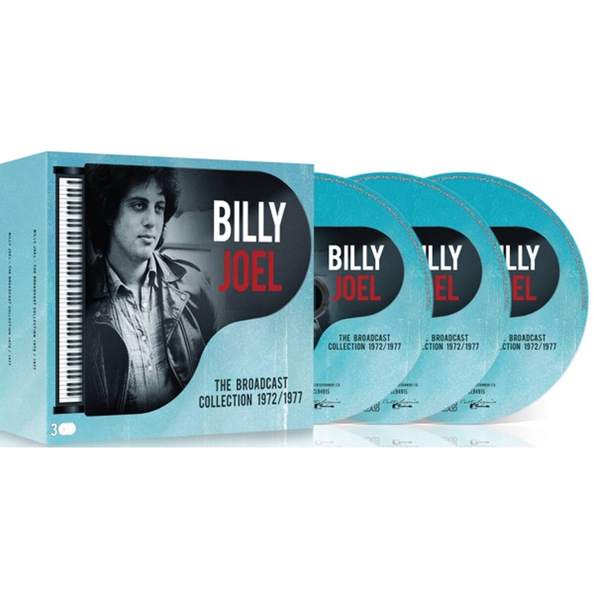 Billy Joel The Broadcast Collection 1972/1977 box set with three CDs.