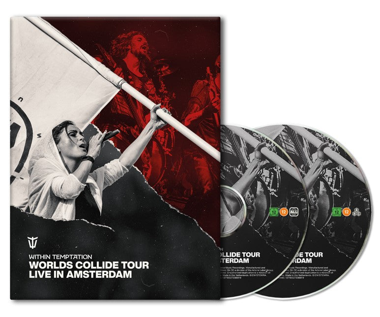 Blu-ray case for Within Temptation’s “Worlds Collide Tour - Live In Amsterdam.”
