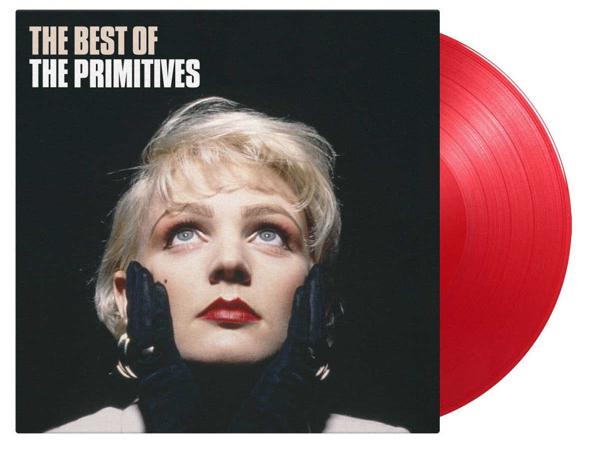 Vinyl record of The Primitives’ “Best Of” featuring a woman’s portrait.