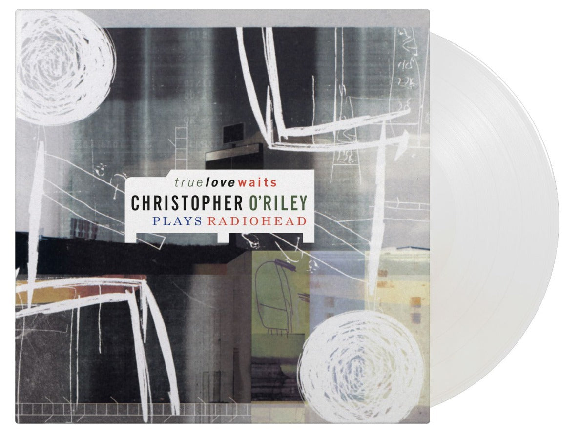 Clear vinyl record with abstract cover art and text: "Christopher O'Riley.