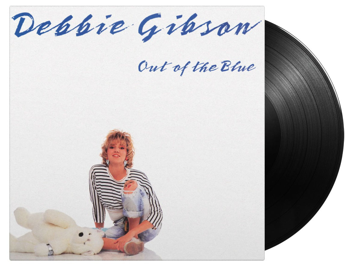 Debbie Gibson’s “Out of the Blue” vinyl record and album cover.