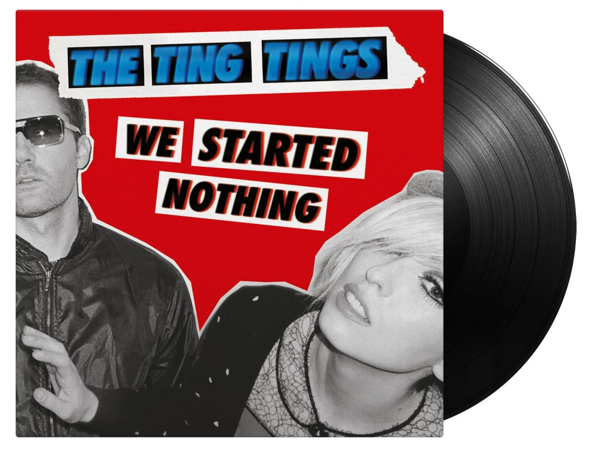 The Ting Tings album "We Started Nothing" vinyl record cover and disc.