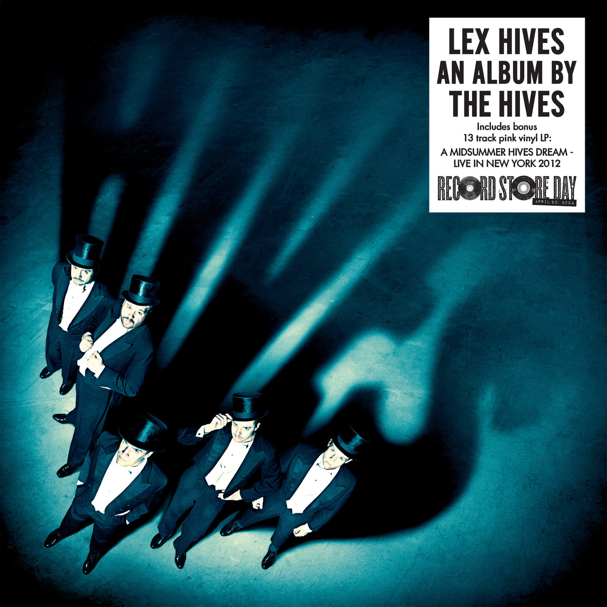 The Hives album cover featuring band members in suits and top hats.