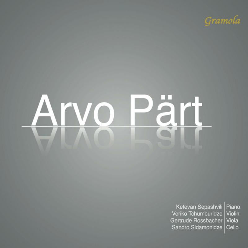 CD cover for Arvo Pärt’s “Verspiegelungen” with artist names listed.