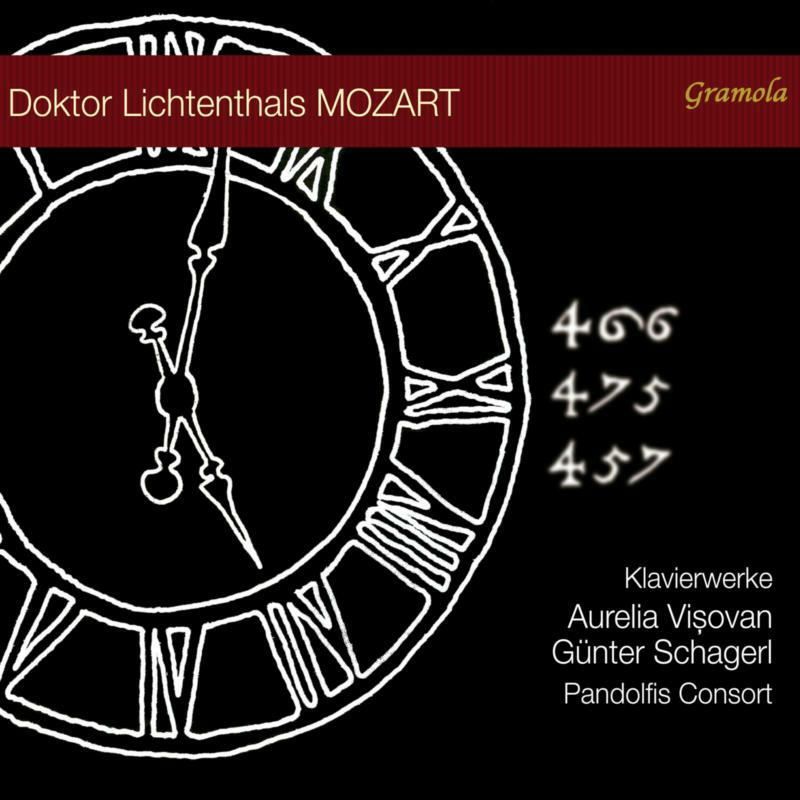 CD cover: white clock illustration on a dark red background.