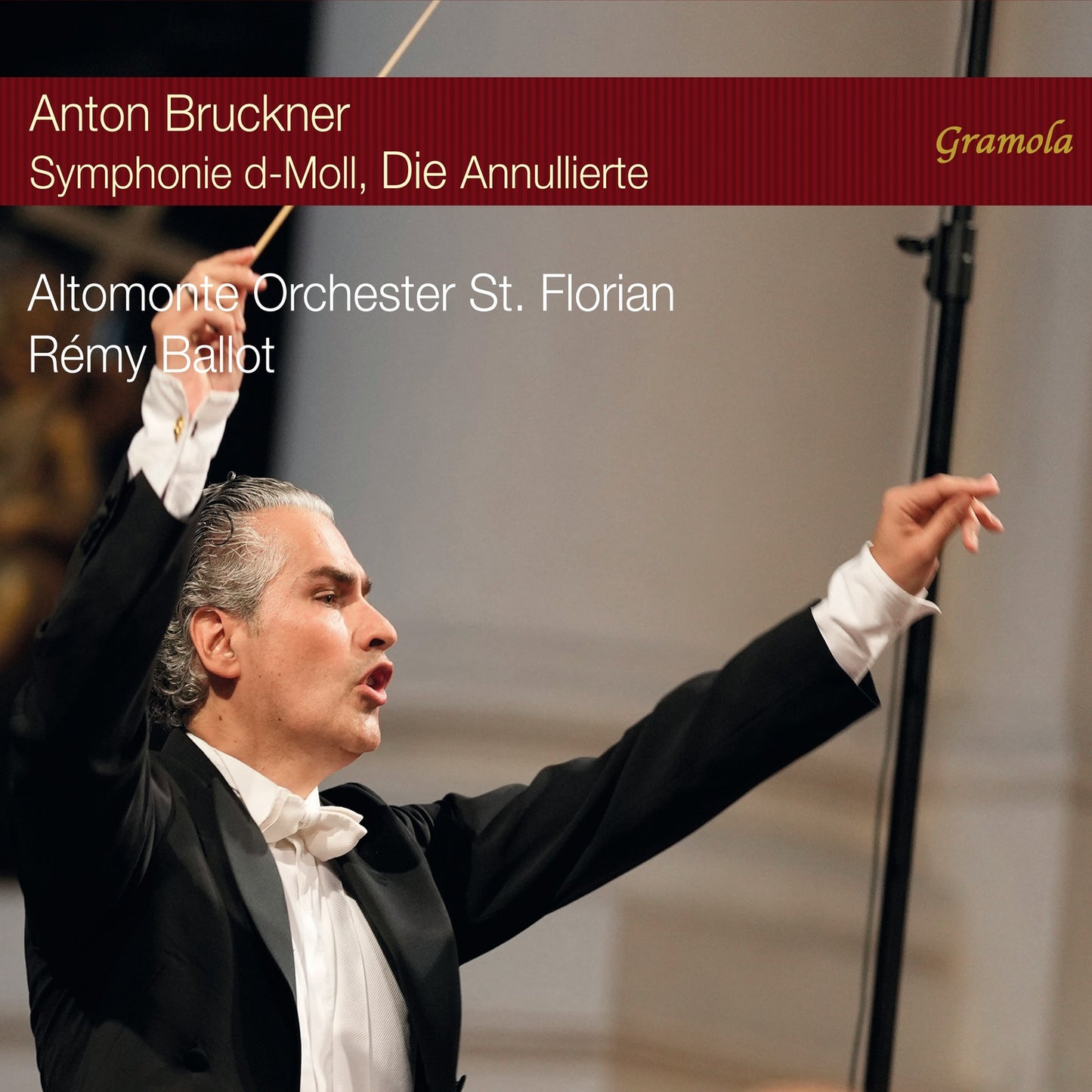 CD cover featuring conductor Rémy Ballot and text for Bruckner’s symphony.