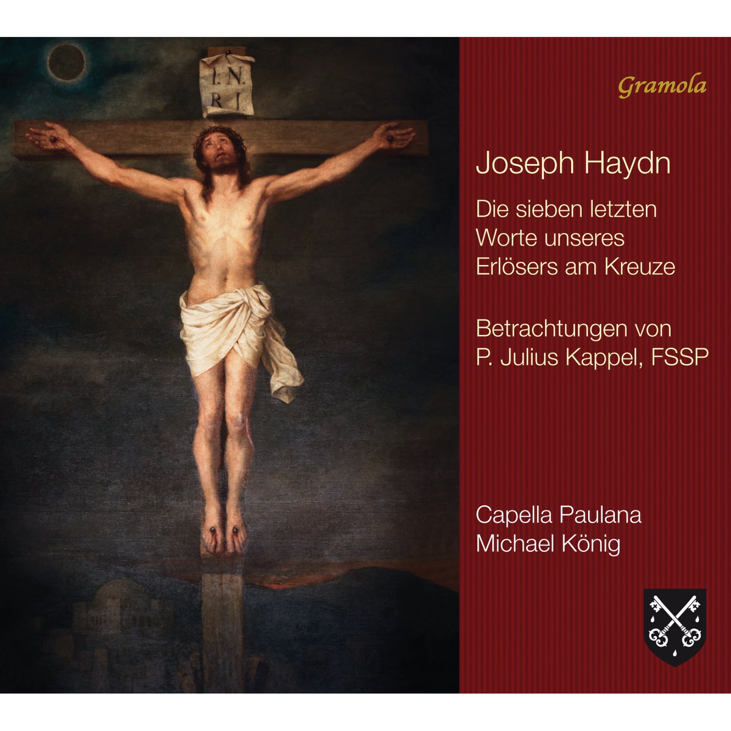 CD cover depicting Christ on the cross with red background and text.