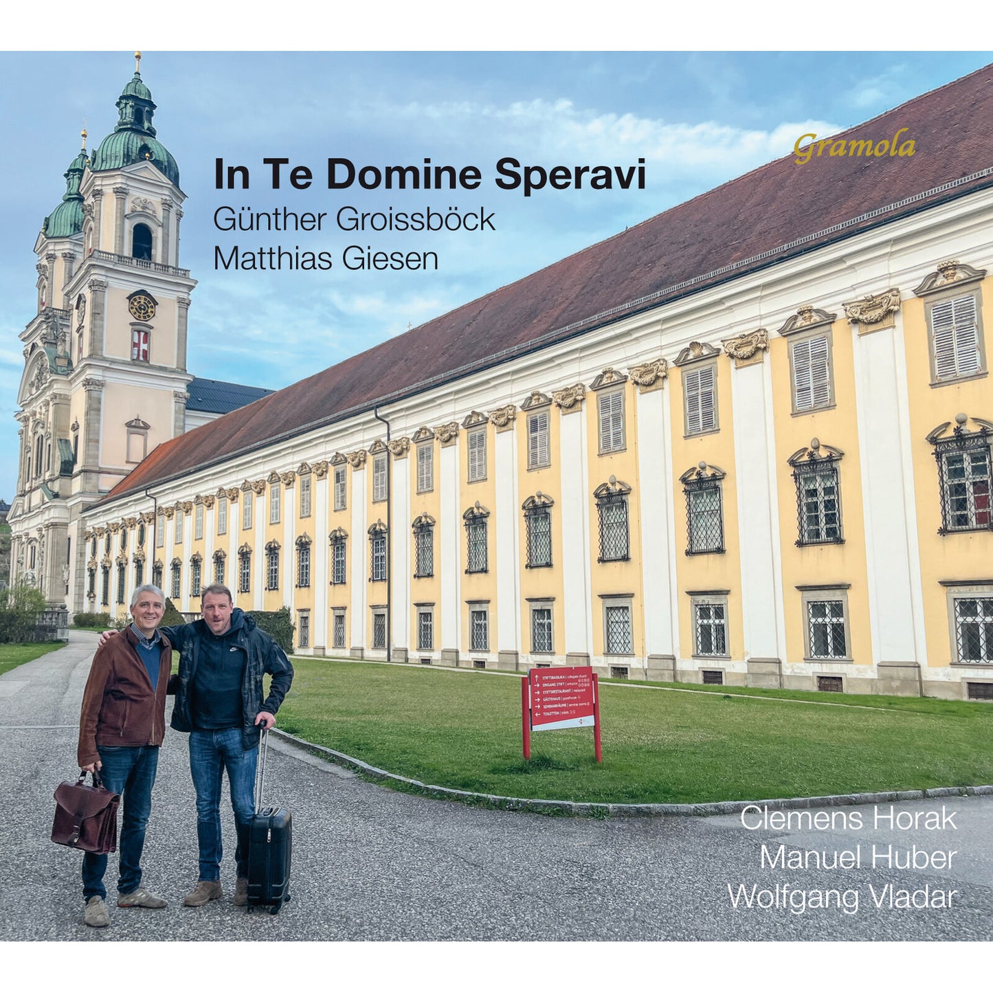 CD cover featuring a baroque building and two men standing outside.