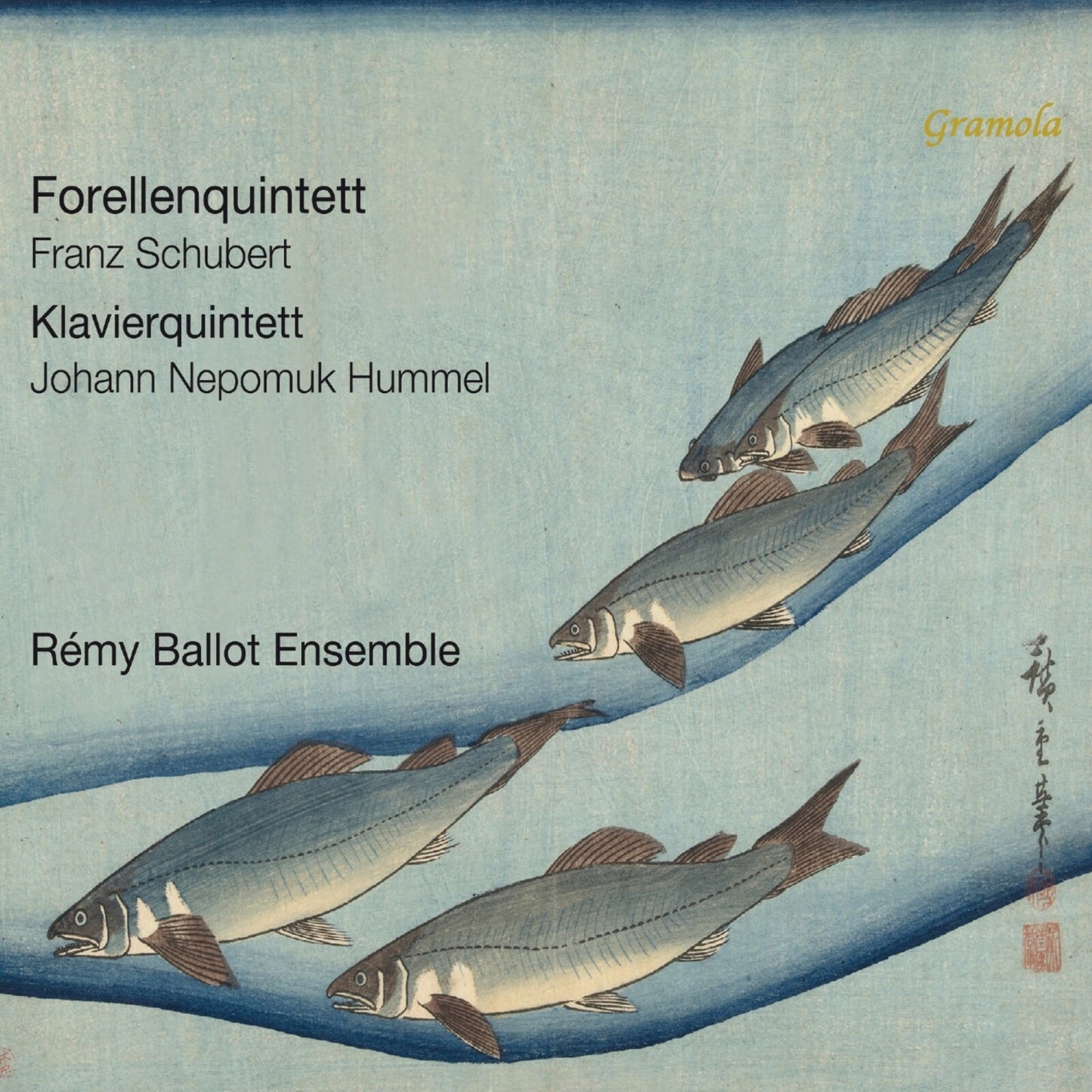 CD cover with woodcut-style illustration of leaping trout and text.
