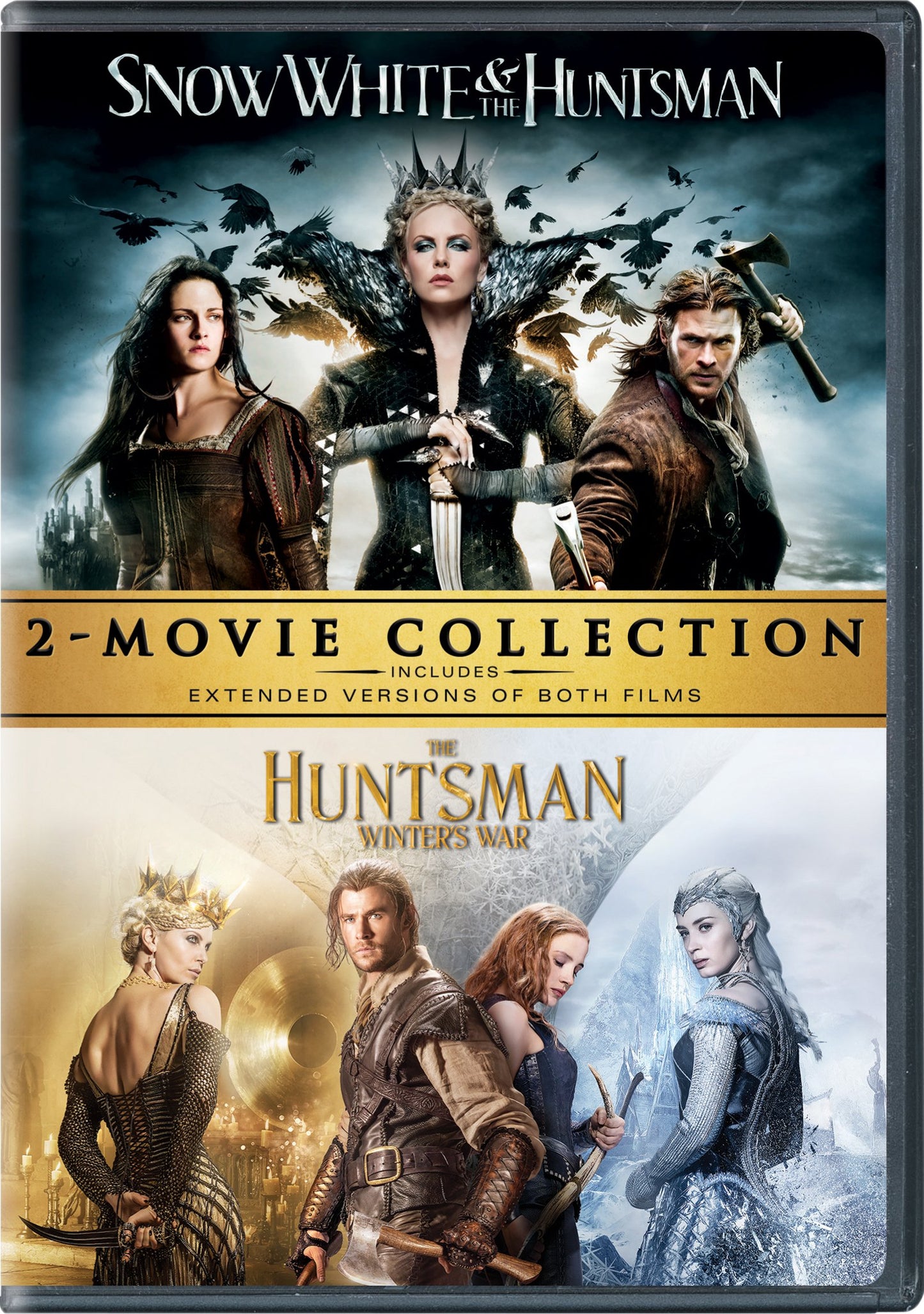 DVD cover for "Snow White & The Huntsman" and "The Huntsman: Winter's War.