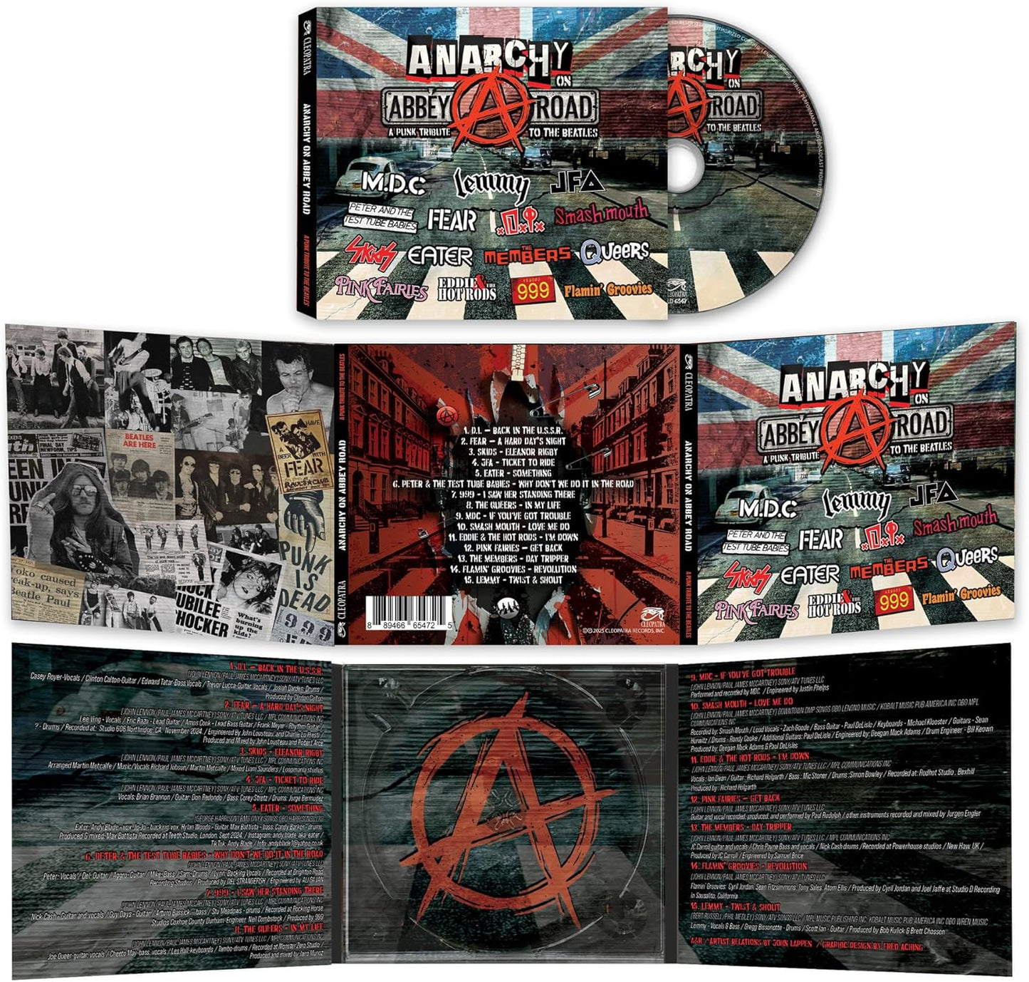 Punk music CD compilation, likely with chaotic or rebellious imagery.