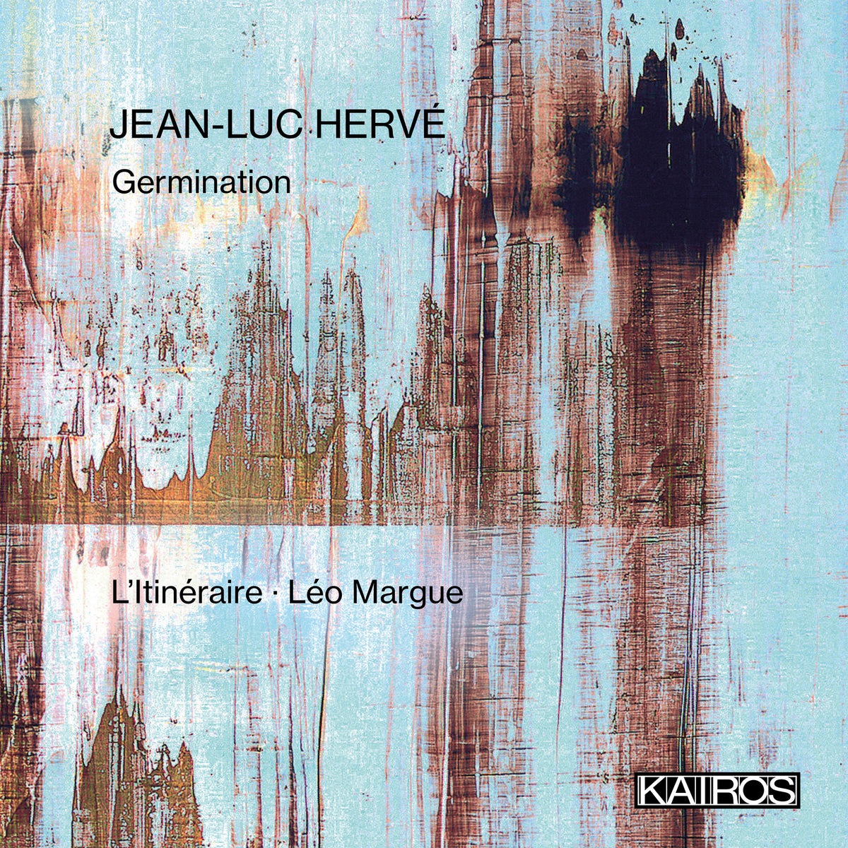CD cover for "Germination" by Jean-Luc Hervé and Léo Margue, abstract art.