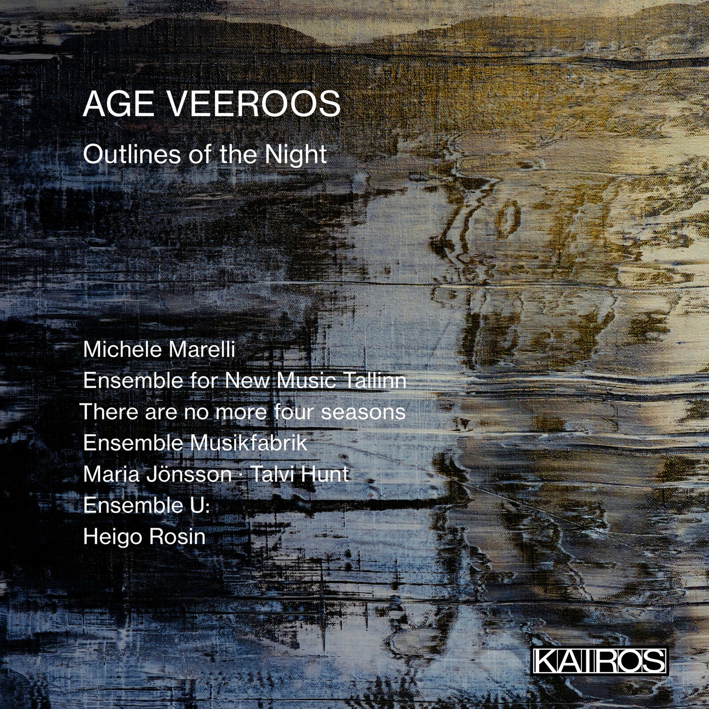 CD cover for Age Veeroos’ “Outlines of the Night” with abstract art.