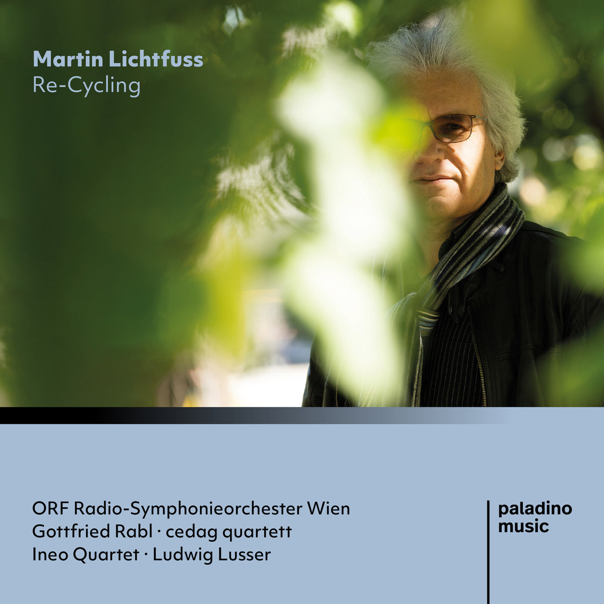 CD cover featuring portrait of Gottfried Rabl amongst green foliage.