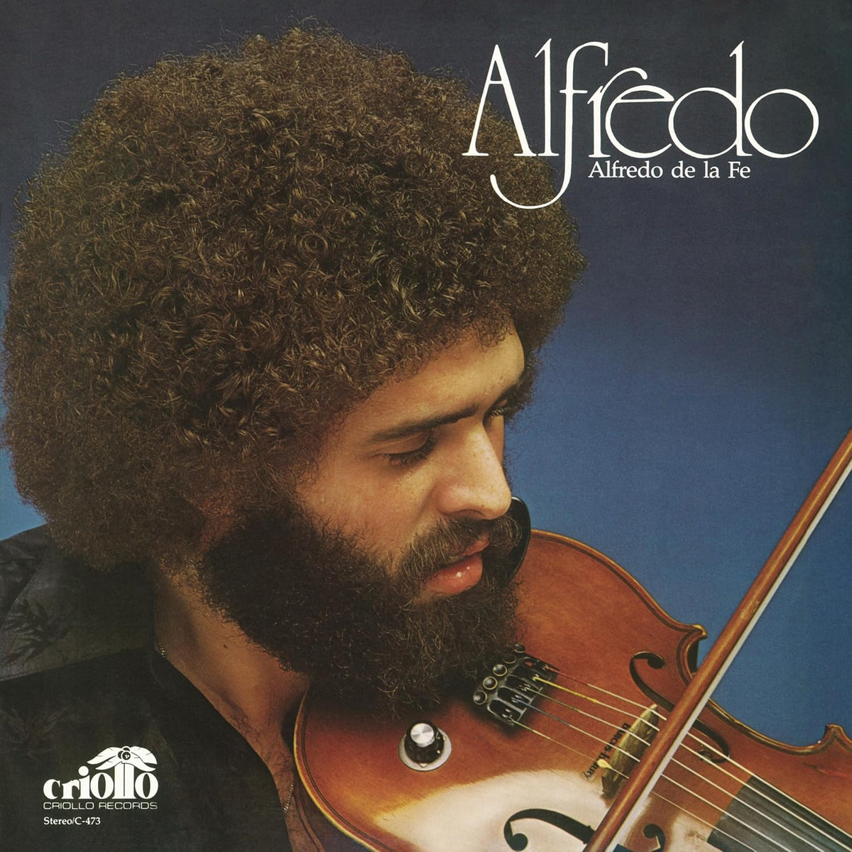 Alfredo De La Fe album cover featuring a portrait with a violin.