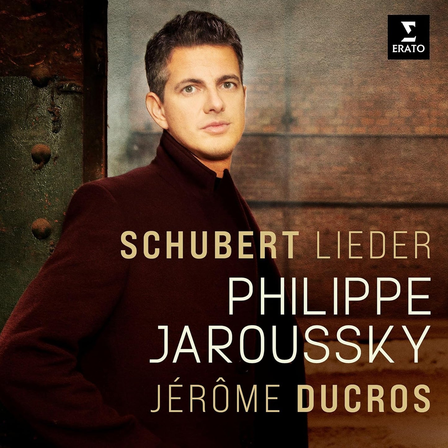 CD cover featuring portrait of Philippe Jaroussky, text “Schubert Lieder”.