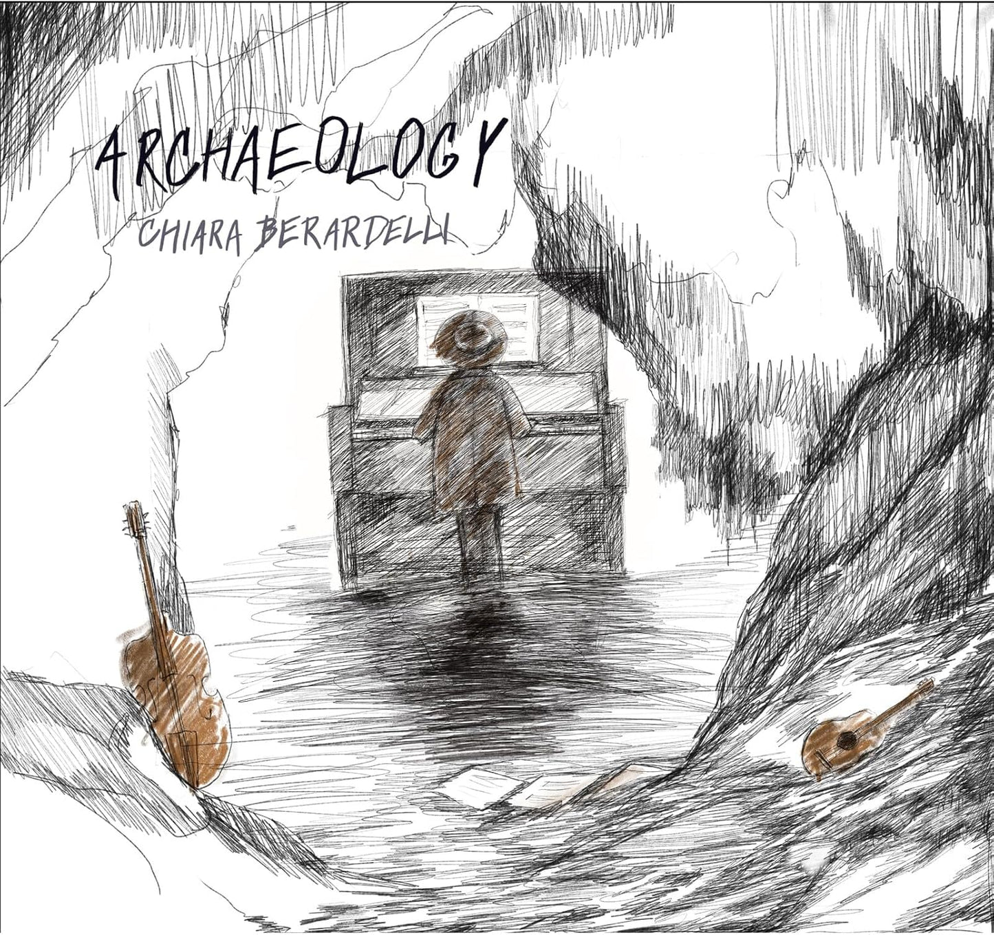 CD cover: sketched scene of a pianist with cello and violin.