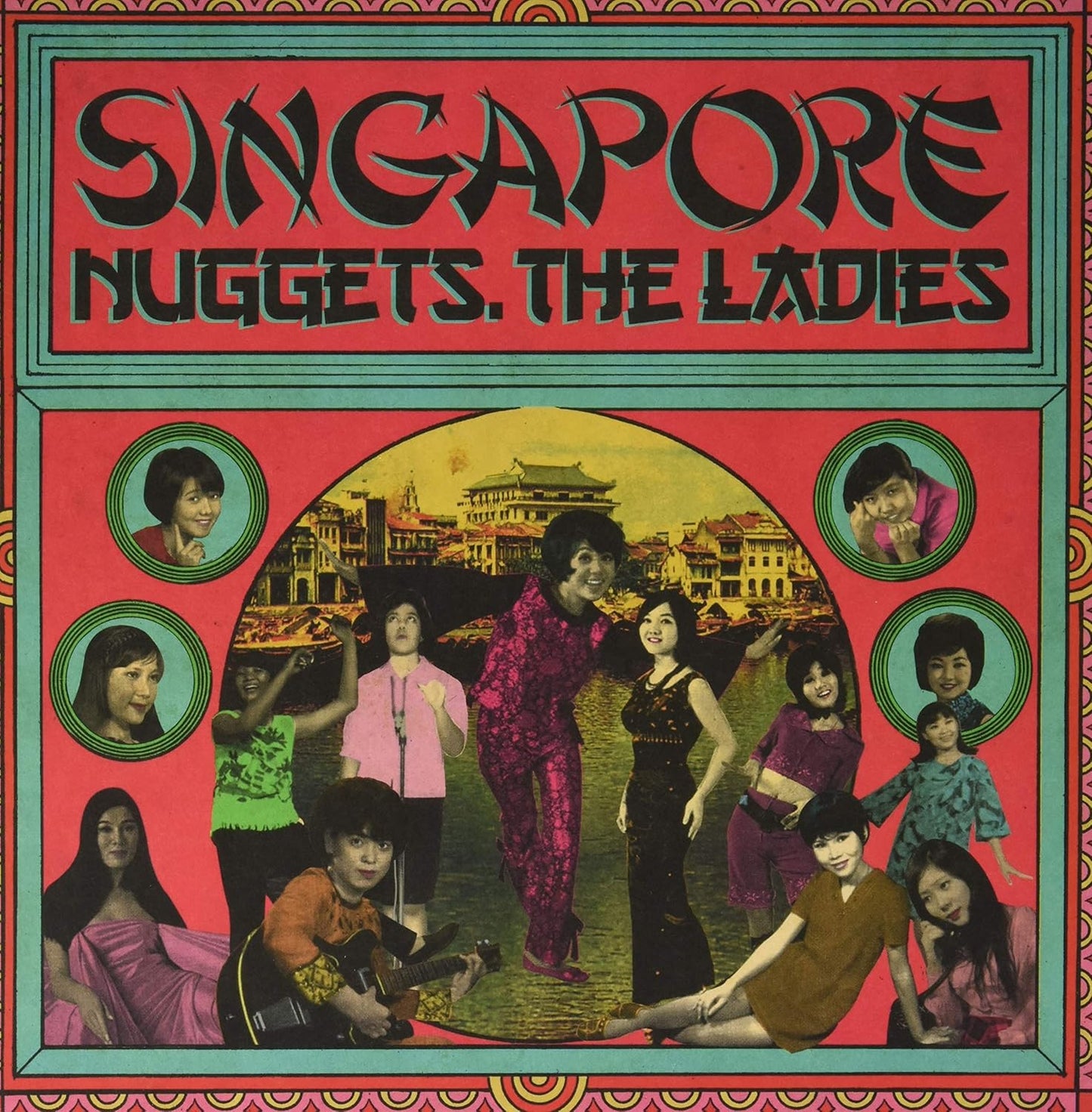 Record cover featuring a collage of Singaporean female musicians and city skyline.