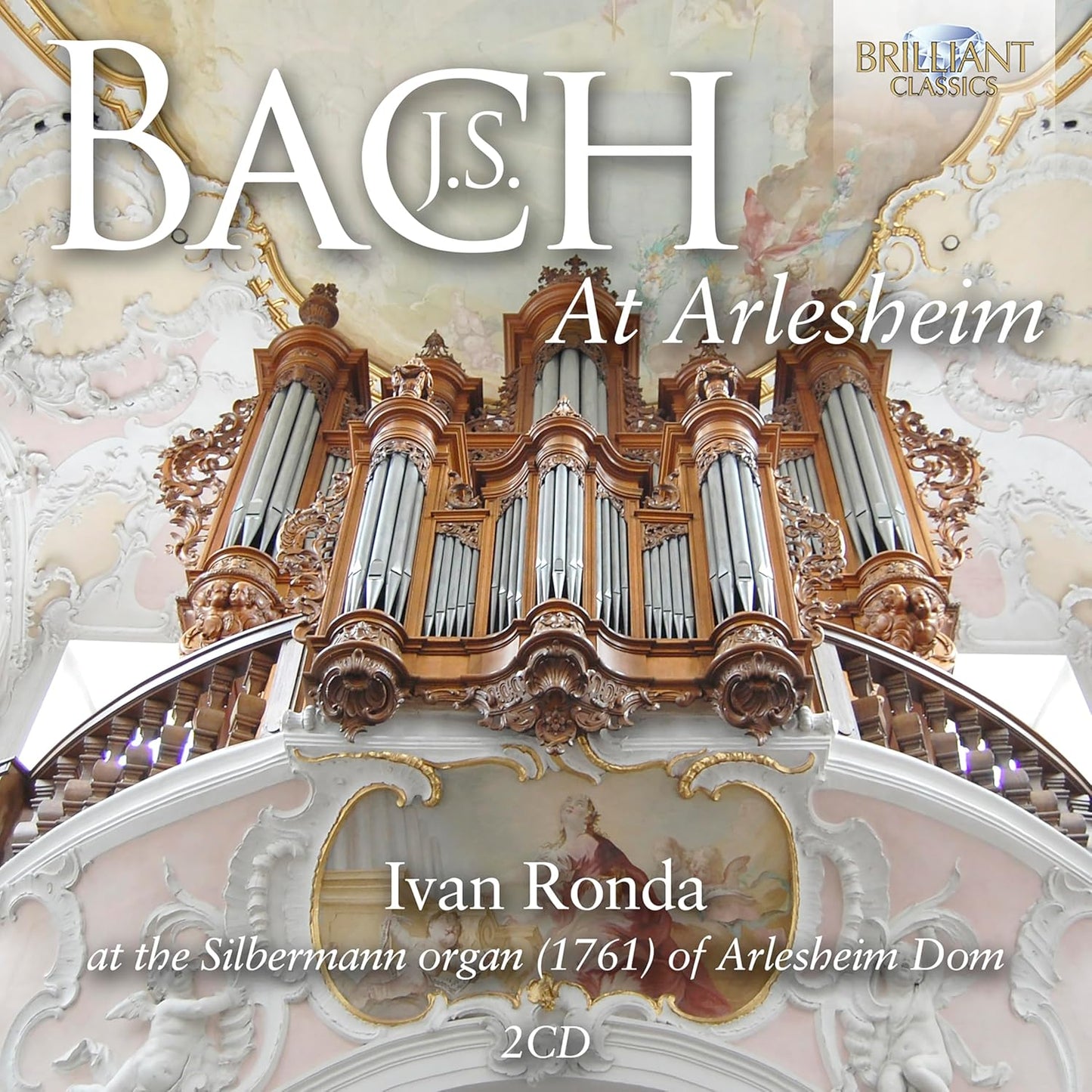 CD cover featuring an ornate, golden church organ at Arlesheim.