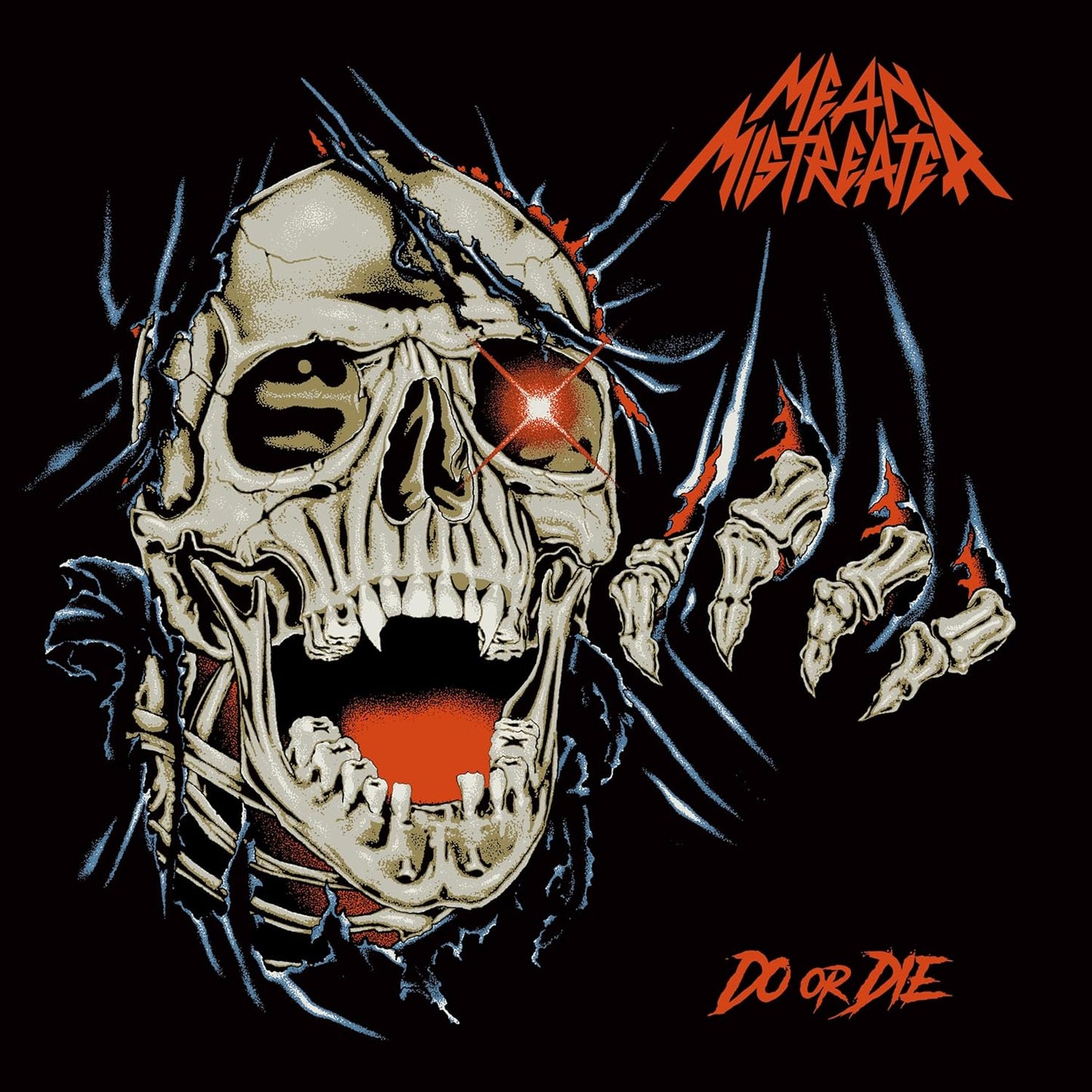 Album art showing a screaming skull with a glowing red eye and skeletal claws.