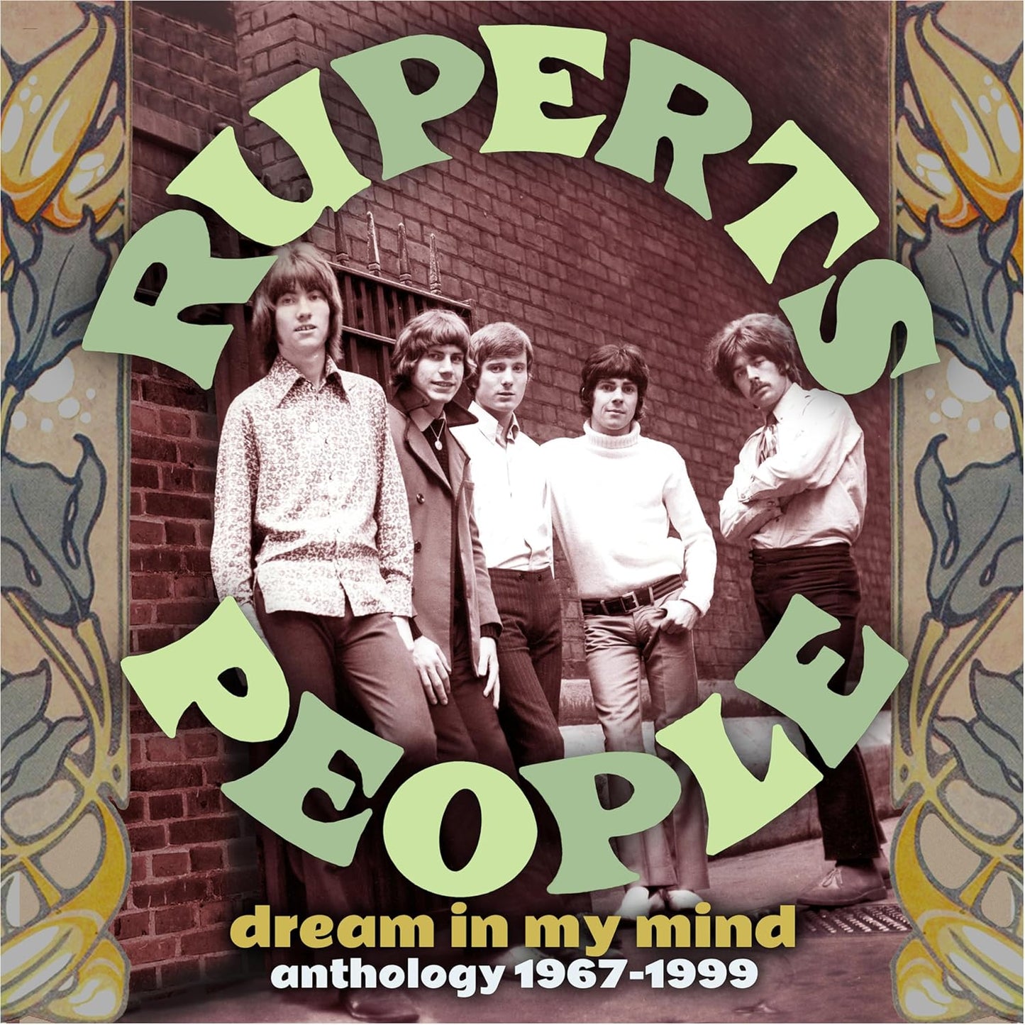 CD cover featuring a 1960s band, Rupert's People, in front of a brick wall.