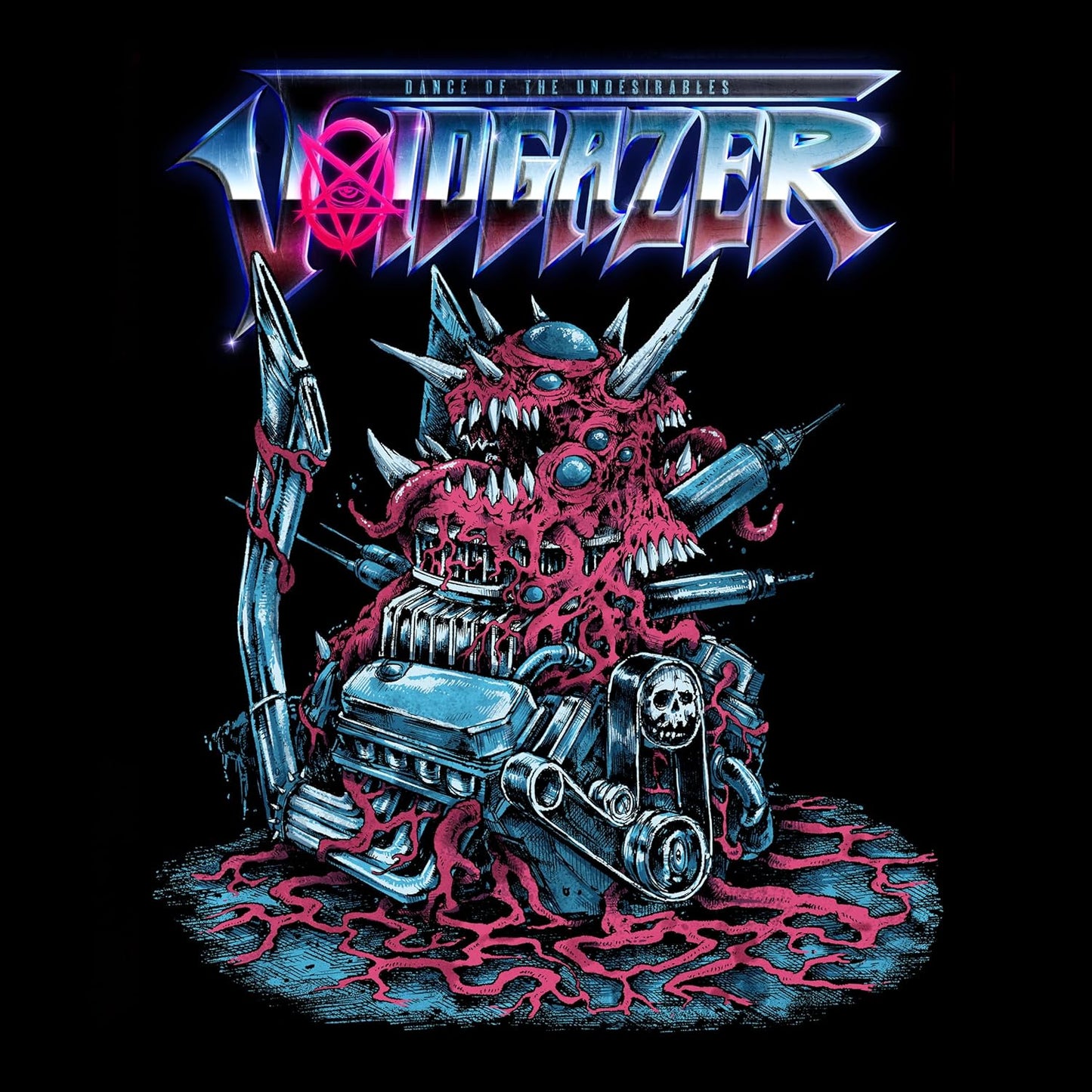 CD cover art: monstrous creature with mechanical parts and glowing neon elements.