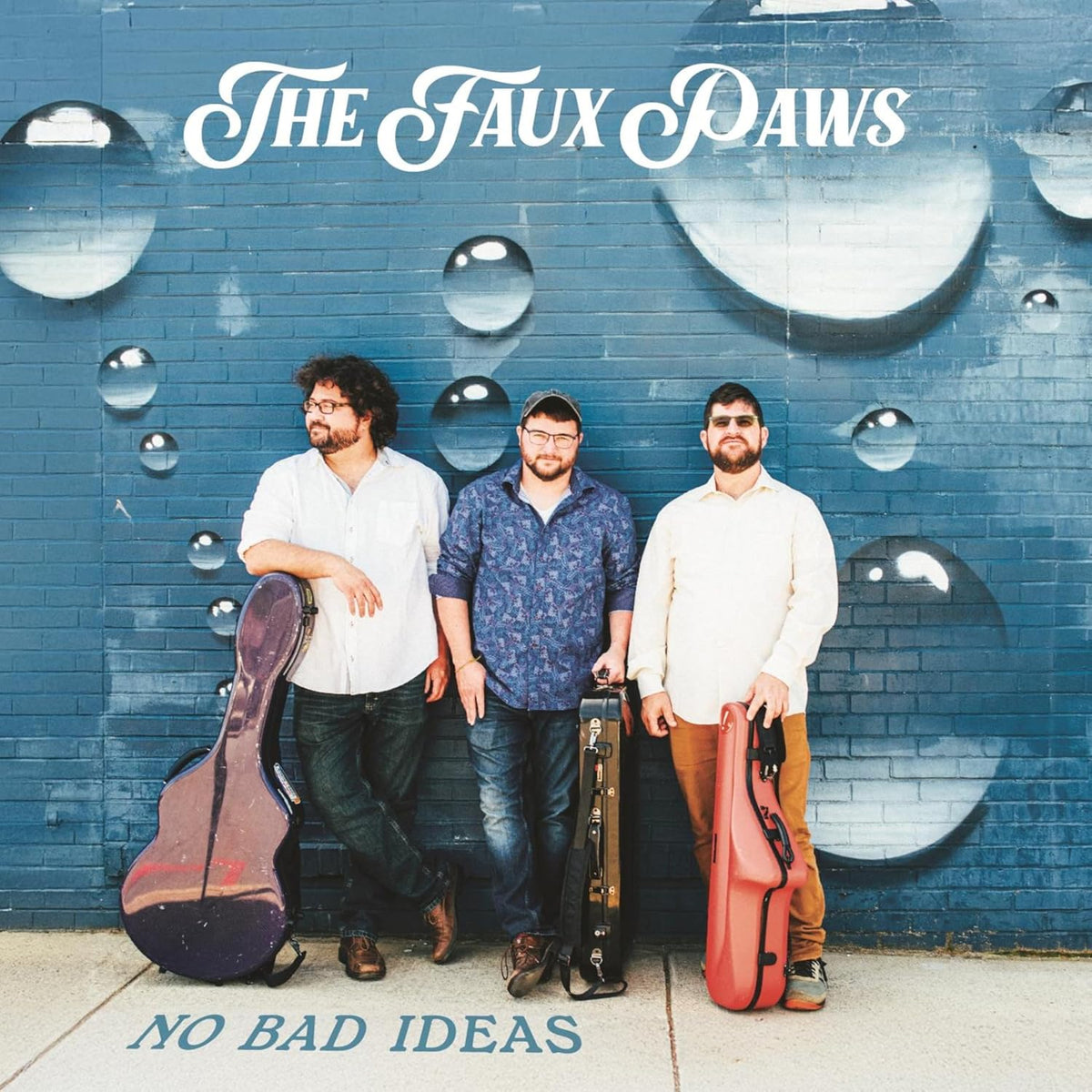 Vinyl record of The Faux Paws album “No Bad Ideas” in a sleeve.