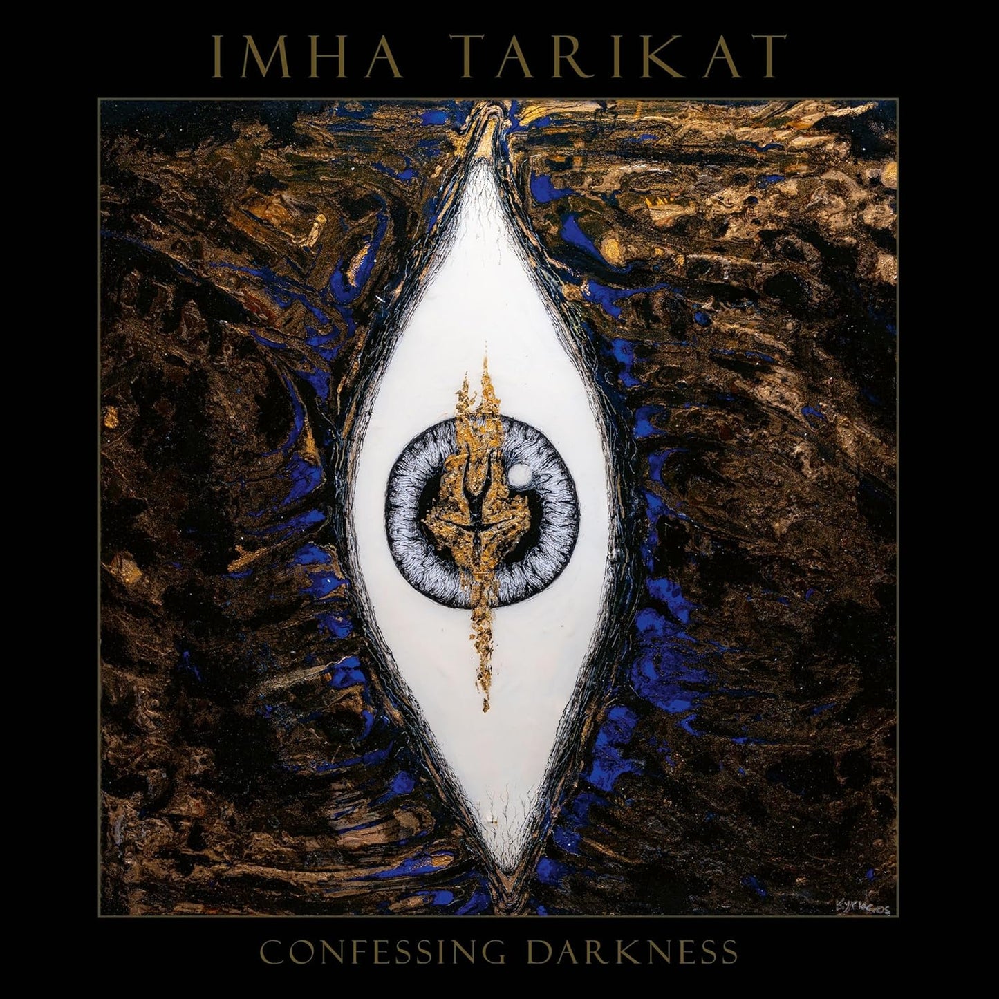 CD cover: abstract eye painting with dark blue, gold, and white tones.